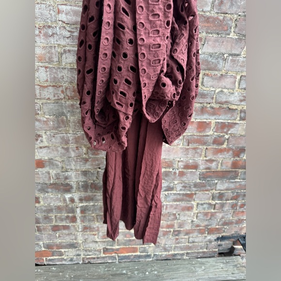 NWT Anthropologie Somerset Maxi Dress Eyelet Edition BROWN - Picture 10 of 10